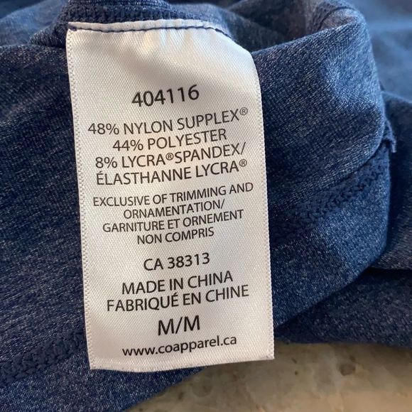 COPY - Tuff Athletics blue tank top with built in bra size medium - Picture 6 of 6